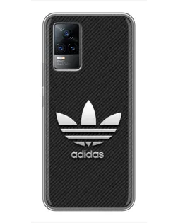 Чехол для Vivo V21 с картинкой «Adidas Карбоновая текстура»
