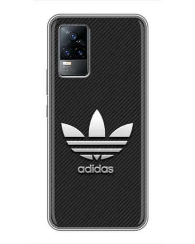 Чехол для Vivo V21 с картинкой «Adidas Карбоновая текстура» Чехол для Vivo V21 с картинкой «Adidas Карбоновая текстура»