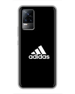 Чехол для Vivo V21 с картинкой «Черная классика Adidas»