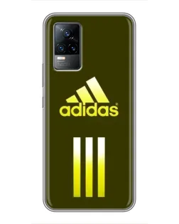 Чехол для Vivo V21 с картинкой «Оливковый градиент Adidas»