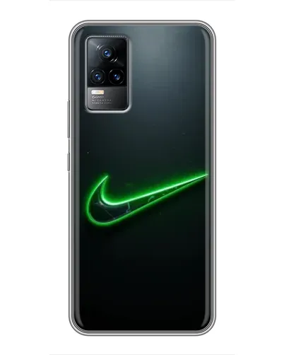 Чехол для Vivo V21 с картинкой «Неоновый контур Nike» Чехол для Vivo V21 с картинкой «Неоновый контур Nike»