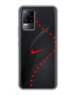 Чехол для Vivo V21 с картинкой «Абстрактный дизайн Nike»