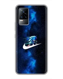 Чехол для Vivo V21 с картинкой «Звездный путь Nike»