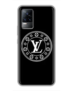 Чехол для Vivo V21 с картинкой «LV — печать стиля»