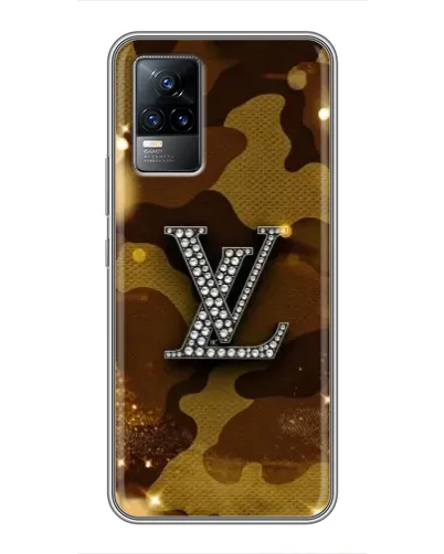 Чехол для Vivo V21 с картинкой «Камуфляжный Louis Vuitton»