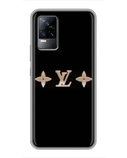 Чехол для Vivo V21 с картинкой «Louis Vuitton — минимализм»