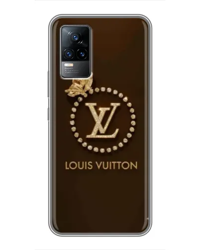 Чехол для Vivo V21 с картинкой «LV — золотая печать»