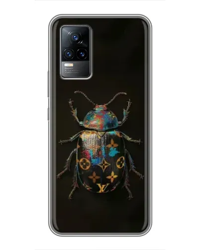 Чехол для Vivo V21 с картинкой «LV — мраморный принт»