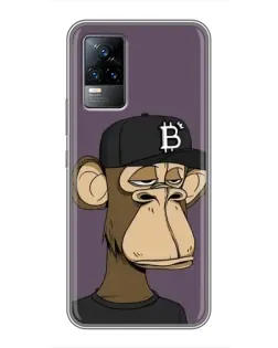 Чехол для Vivo V21 с картинкой «Bored Ape в кепке»
