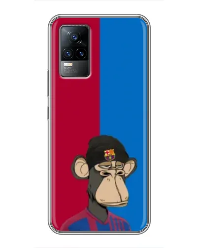 Чехол для Vivo V21 с картинкой «Bored Ape — фанат Барсы» Чехол для Vivo V21 с картинкой «Bored Ape — фанат Барсы»