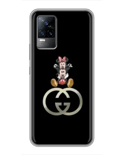 Чехол для Vivo V21 с картинкой «Минни Маус на лого»