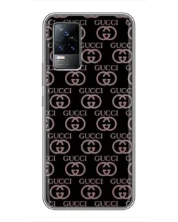 Чехол для Vivo V21 с картинкой «Классическая монограмма Gucci»