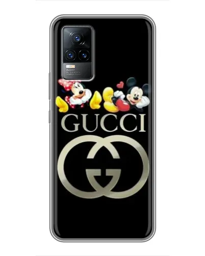 Чехол для Vivo V21 с картинкой «Gucci — герои Disney»