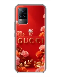 Чехол для Vivo V21 с картинкой «Gucci — золотой сад»