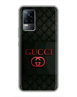 Чехол для Vivo V21 с картинкой «Gucci — стеганый черный»