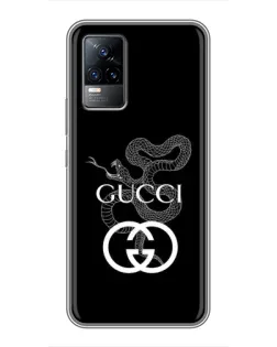 Чехол для Vivo V21 с картинкой «Gucci — серебряная змея»