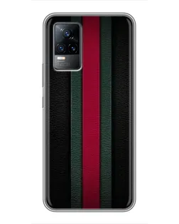 Чехол для Vivo V21 с картинкой «Gucci — неоновая линия»