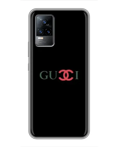 Чехол для Vivo V21 с картинкой «Gucci — красный градиент»