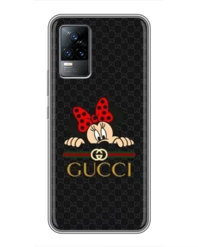 Чехол для Vivo V21 с картинкой «Минни Маус Gucci — черный»