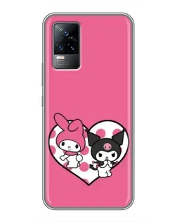 Чехол для Vivo V21 с картинкой «Kuromi и My Melody» Чехол для Vivo V21 с картинкой «Kuromi и My Melody»