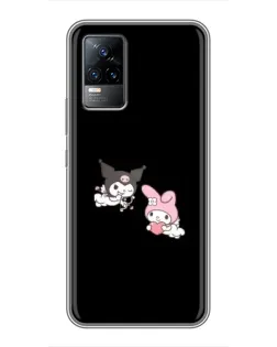 Чехол для Vivo V21 с картинкой «My Melody и Kuromi» Чехол для Vivo V21 с картинкой «My Melody и Kuromi»