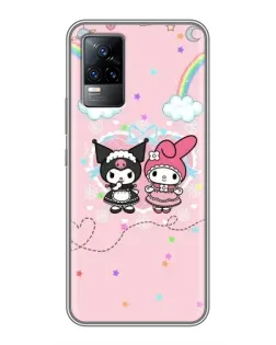 Чехол для Vivo V21 с картинкой «My Melody и Kuromi» Чехол для Vivo V21 с картинкой «My Melody и Kuromi»