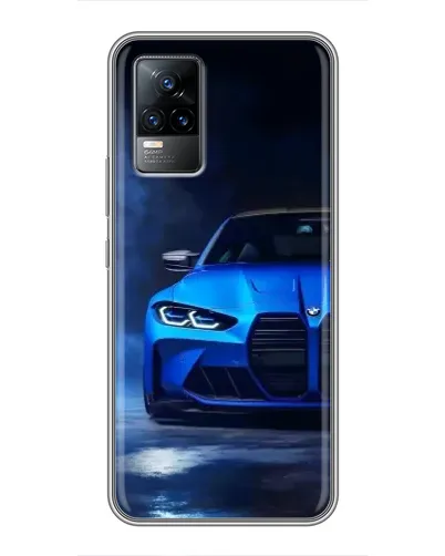 Чехол для Vivo V21 с картинкой «Голубая BMW M4» Чехол для Vivo V21 с картинкой «Голубая BMW M4»