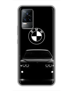 Чехол для Vivo V21 с картинкой «BMW — взгляд из темноты»