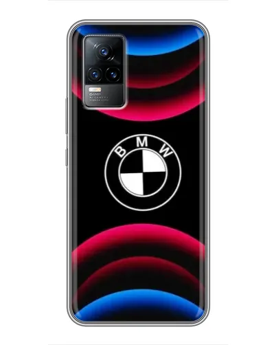 Чехол для Vivo V21 с картинкой «Логотип BMW и неоновые дуги» Чехол для Vivo V21 с картинкой «Логотип BMW и неоновые дуги»