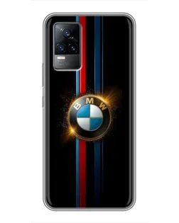 Чехол для Vivo V21 с картинкой «BMW M-Power неон»