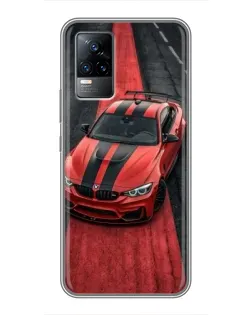Чехол для Vivo V21 с картинкой «BMW на красной дорожке»