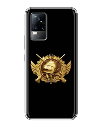 Чехол для Vivo V21 с картинкой «PUBG — оранжевый градиент»