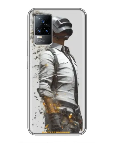 Чехол для Vivo V21 с картинкой «PUBG — боец в пыли»