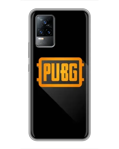 Чехол для Vivo V21 с картинкой «PUBG — рамка лого»