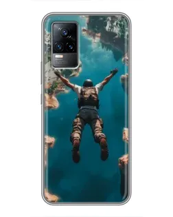 Чехол для Vivo V21 с картинкой «PUBG — свободное падение»