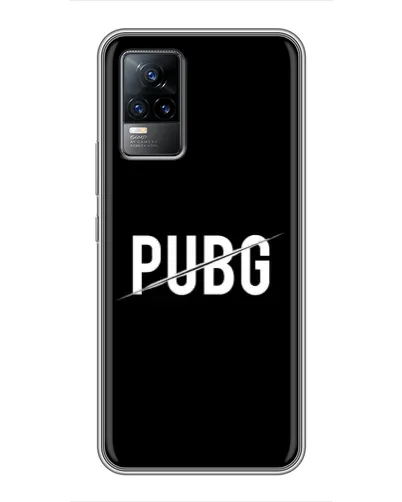 Чехол для Vivo V21 с картинкой «PUBG — белый логотип»