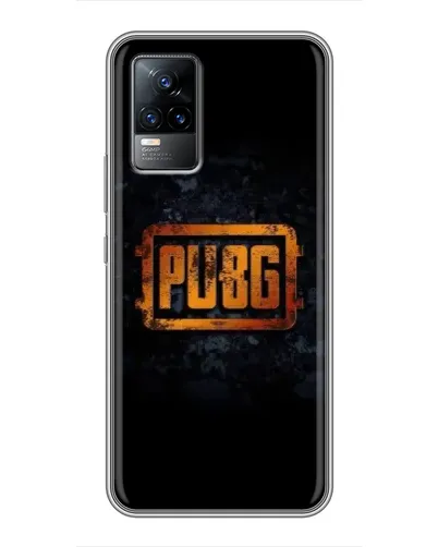 Чехол для Vivo V21 с картинкой «PUBG — золотой логотип»