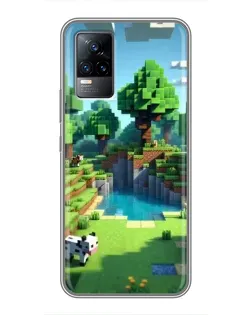 Чехол для Vivo V21 с картинкой «Minecraft летний день»