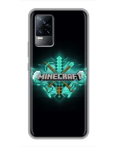 Чехол для Vivo V21 с картинкой «Minecraft Diamond лого» Чехол для Vivo V21 с картинкой «Minecraft Diamond лого»