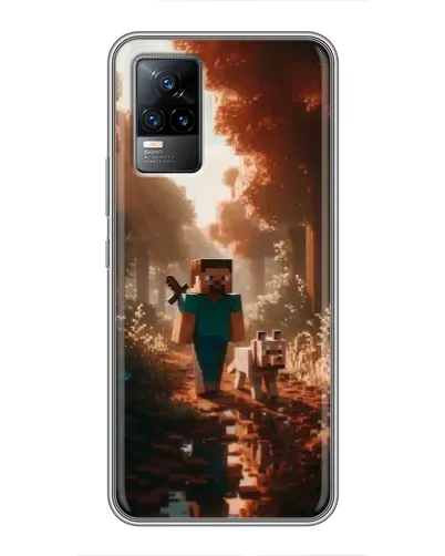Чехол для Vivo V21 с картинкой «Стив в лесу» Чехол для Vivo V21 с картинкой «Стив в лесу»