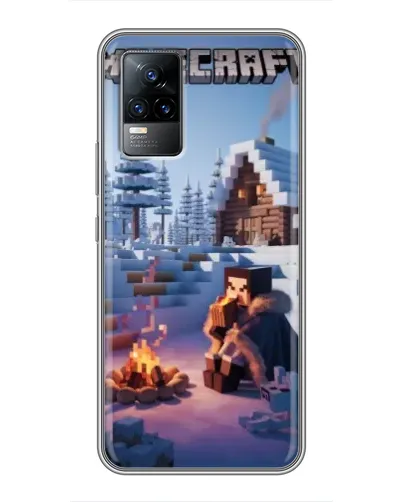 Чехол для Vivo V21 с картинкой «Зимний Minecraft» Чехол для Vivo V21 с картинкой «Зимний Minecraft»