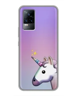 Чехол для Vivo V21 с картинкой «Единорог градиент»