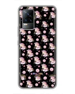 Чехол для Vivo V21 с картинкой «Magic Unicorn паттерн»