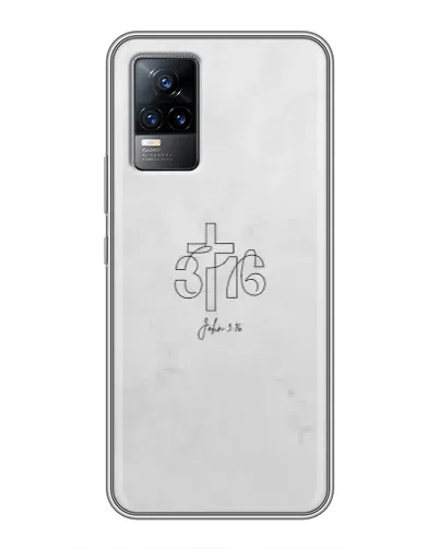 Чехол для Vivo V21 с картинкой «Иоанна 3:16 Крест»
