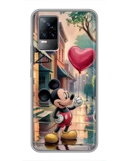Чехол для Vivo V21 с картинкой «Микки и шарик-сердце»