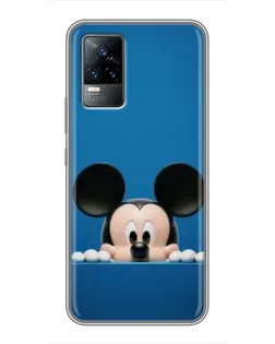 Чехол для Vivo V21 с картинкой «Микки выглядывает»