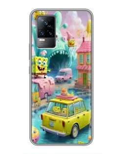 Чехол для Vivo V21 с картинкой «Монстр-трак приключения»