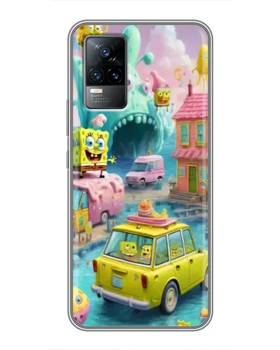 Чехол для Vivo V21 с картинкой «Монстр-трак приключения»