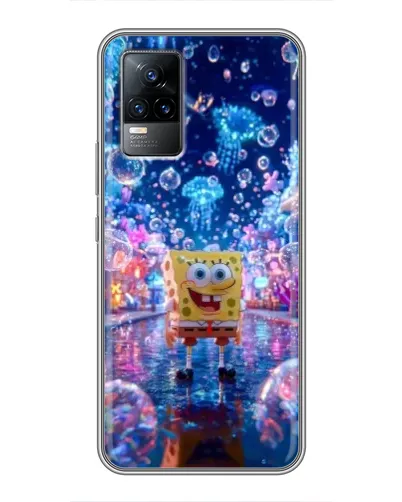 Чехол для Vivo V21 с картинкой «Неоновый океан»