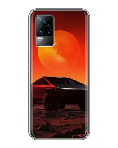 Чехол для Vivo V21 с картинкой «Cybertruck на Марсе»